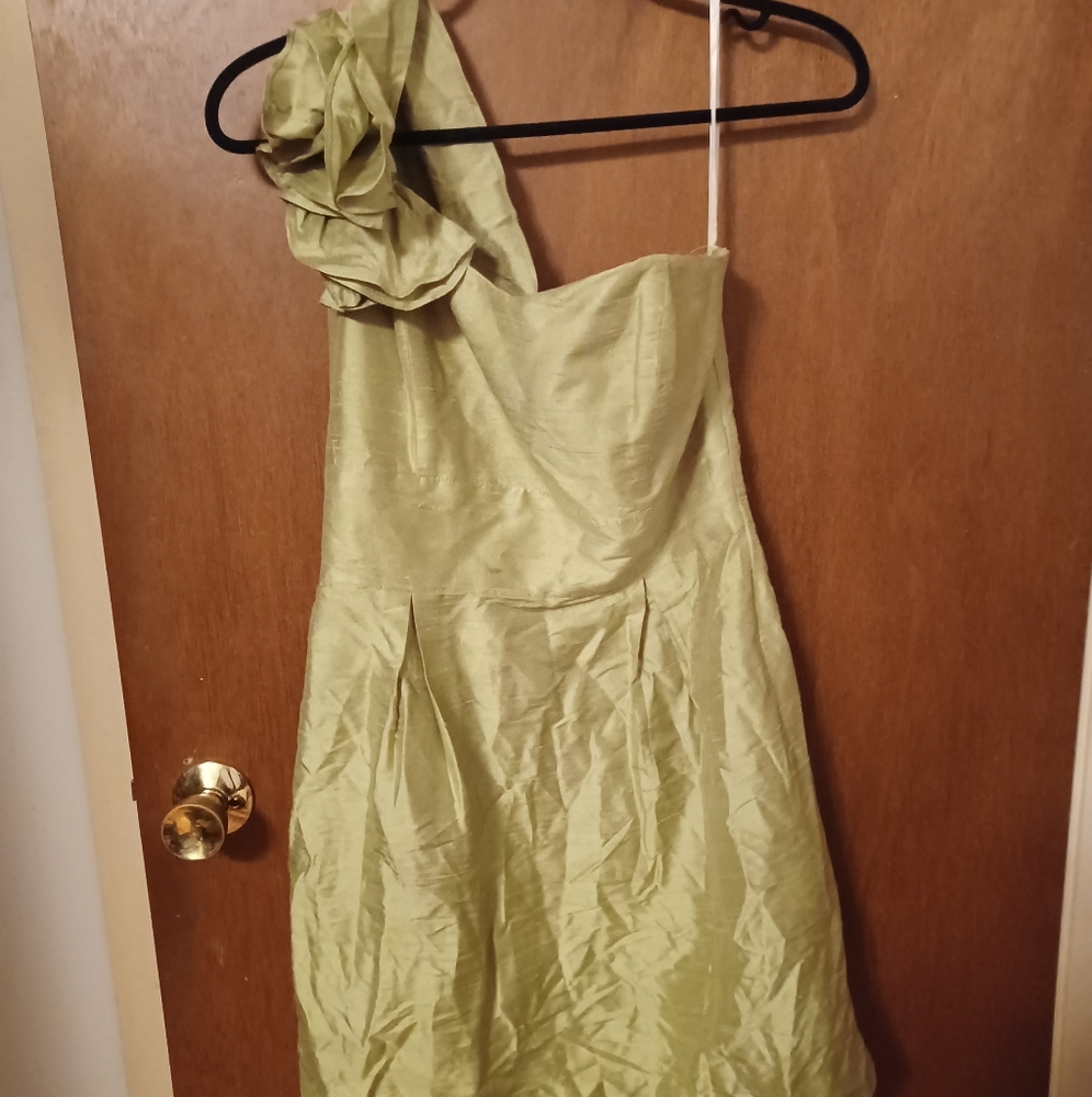 LYNN LUGO off the shoulder silk dress